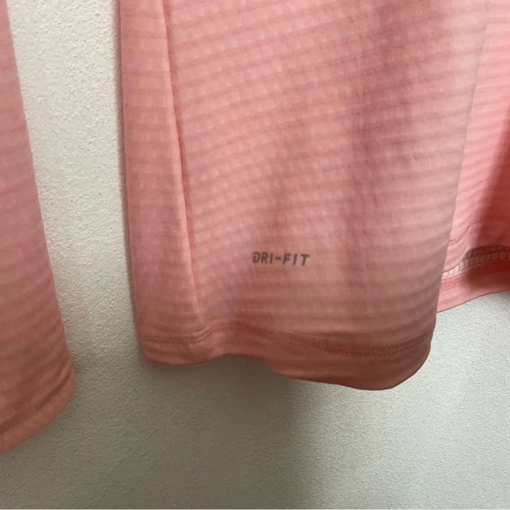 Nike Golf Peach Pink Dri-Fit Half Zip Athletic Jacket Size Small TPC Scottsdale
